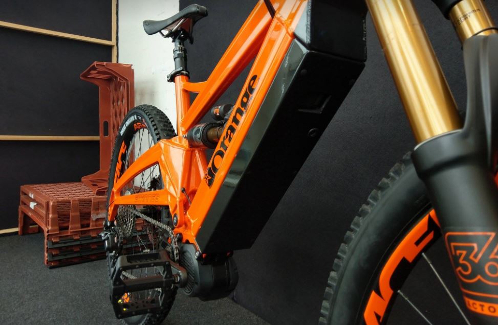 orange electric bicycle