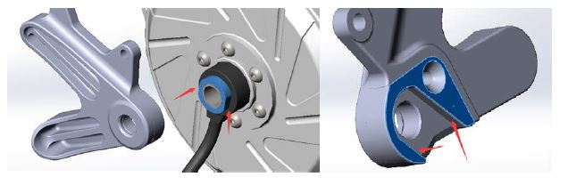 thru axle hub motor