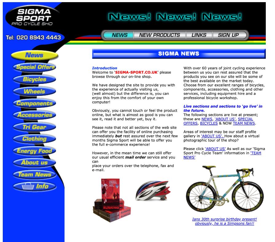 bicycle sales online