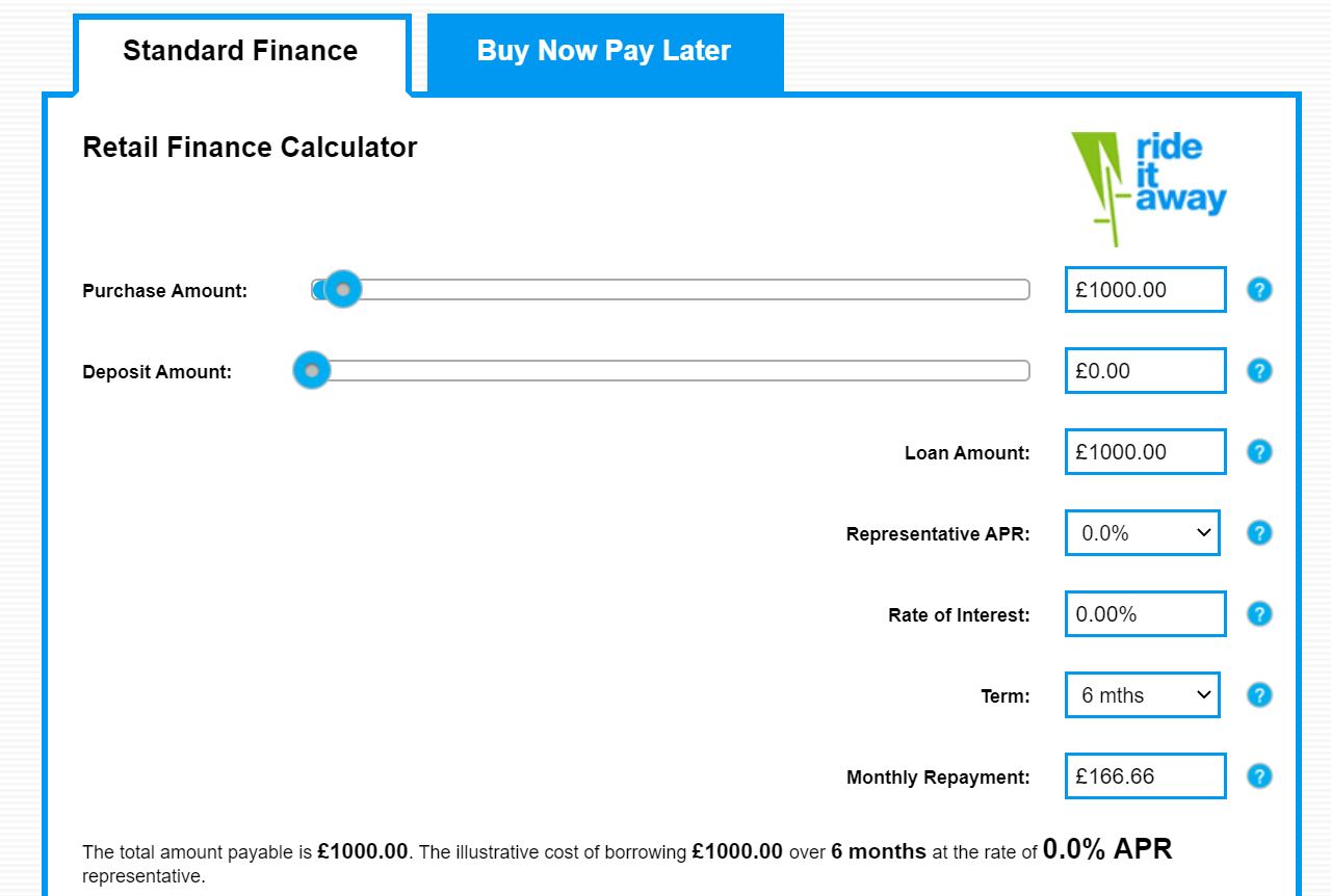 retail finance calculator