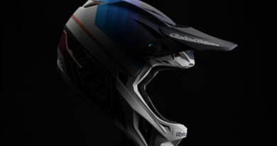 Profile side on shot of TLD full face helmet