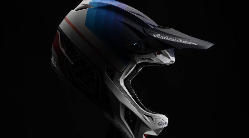 Profile side on shot of TLD full face helmet