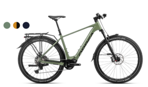 Orbea SUV 10 drive side on studio shot with bike in green paint colour