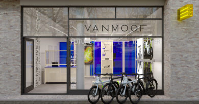 VanMoof Service Hub with bikes parked out front