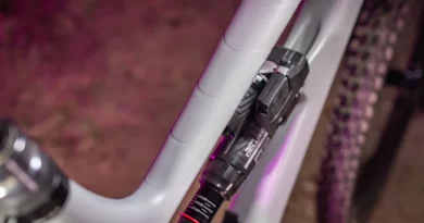 Mucc-Off Frame Protection kit on the top tube of a mountain bike