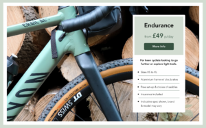 Moloko rental bike page screenshot
