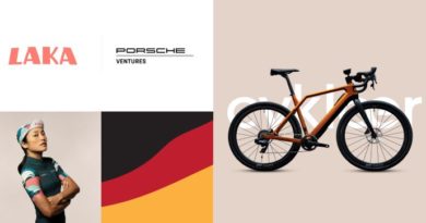 aka X Porsche Ventures, with German flag and Cyklaer bike