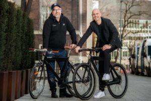 Stefan Maly and Torsten Abels with bikes 