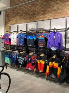 Retailer wall of Stolen Goat clothing 