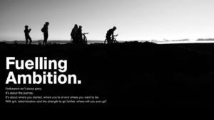 Styrkr: fuelling ambition flyer, with people silhouetted on the skyline
