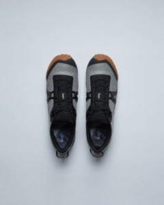 UDOG Distanza shoes in Ash grey, shot form above in portrait pic 