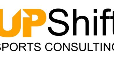 UpShift Sports Consulting text as logo