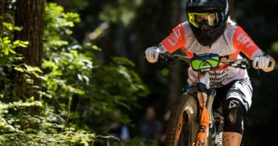 Reynolds wheels on Enduro rig with rider coming out of woodland section