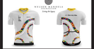 Ciovita X Link MY Ride X Nelson Mandela Foundation fundraising jersey front and back