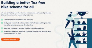 'Building a better Tax free bike scheme for all' text with bullet point benefits listed along with graphic style image on right side