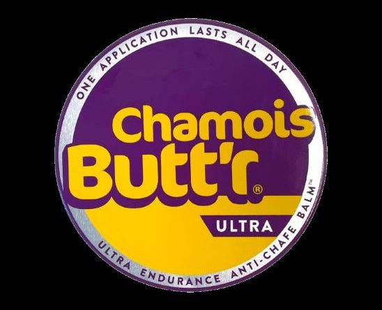 Top of the Chamois Butt'r Ultra time with logo and graphics