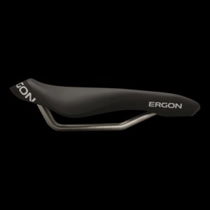 Ergon SR Triathlon saddle side on with black studio background
