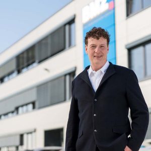 Sven Bauer, BMZ Founder and CEO. Profile picture outside Head Office