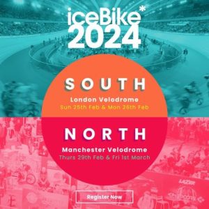 iceBike* 2024 banner showcasing North and South show locations