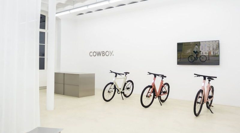 Cowboy store in Brussels, a former art gallery. The brand features upcycled and locally crafted furniture by the Belgian company Durable. All furniture is meticulously built from a single recyclable material and using sustainable production practices as well as a flat pack construction method to reduce shipping consumption. This eco-conscious design aligns with Cowboy's commitment to sustainable practices from product to showroom, as demonstrated by its B-Corp certification; the only ebike maker to receive this accolade.
