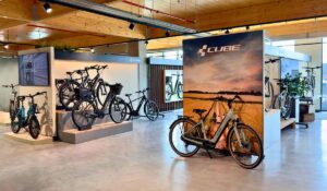Oneway showroom with Cube eBikes on display