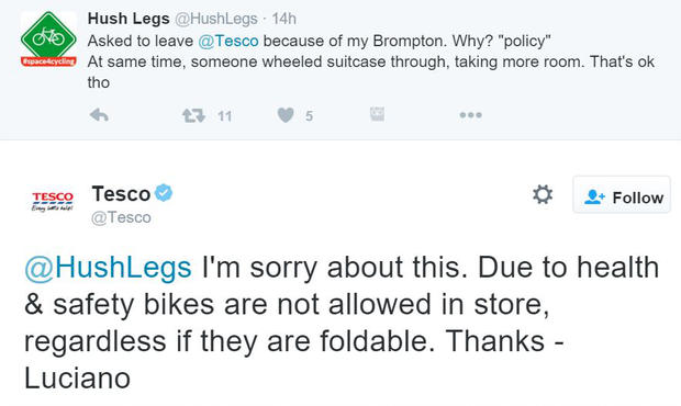 Tesco twitter exchange